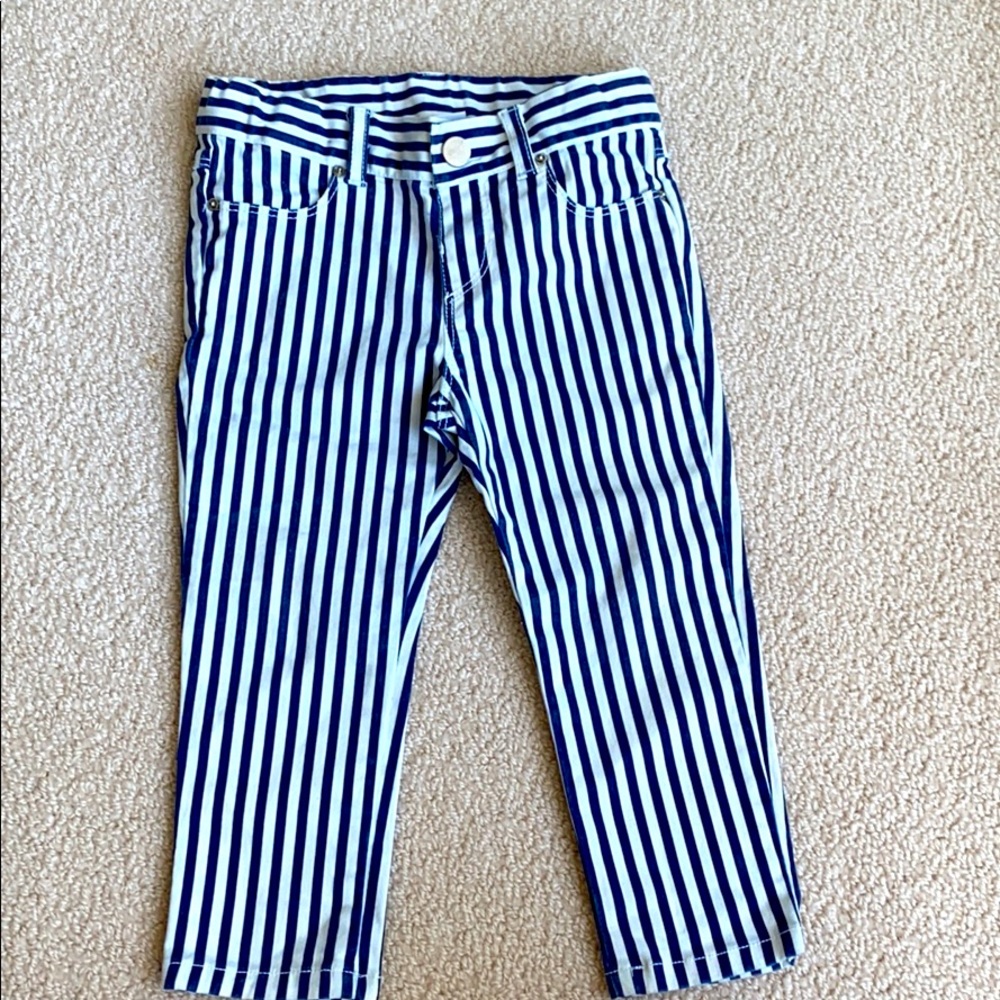 Zara baby navy and white striped jeans